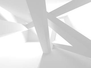 White Architecture Construction Modern Interior Background