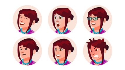 Business Avatar Woman Vector. Beautiful Female. Modern Employer. Isolated Cartoon Character Illustration