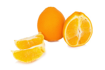 orange half  slice isolated on white background