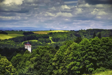 The surrounding countryside of the State Castle Hradec nad Moravici