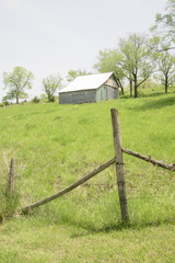 fenced shed