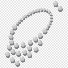 Jewelry accessories: necklaces and earrings. Vector cartoon illustration isolated on a transparent background.