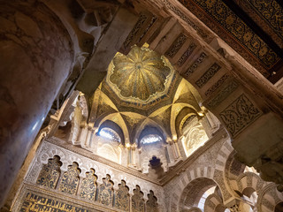 Fototapeta na wymiar Interior of Mosque-Cathedral, Cordoba, Andalusia, Spain.