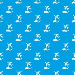 Air passenger protection pattern vector seamless blue