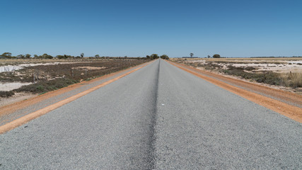 Endless road within the outback of Western Australia