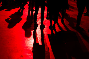 shadows of people on the floor