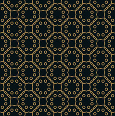 Seamless pattern. Graphic lines ornament. Floral stylish background.