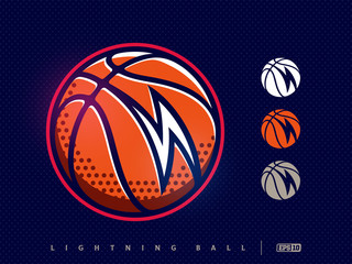 Modern professional basketball icon for sport team