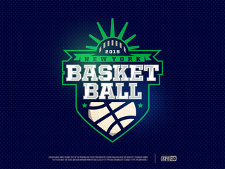 Modern professional basketball logo for sport team