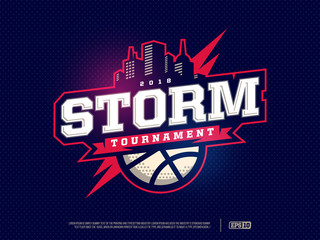 Modern professional basketball logo for sport team