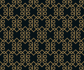 Seamless pattern. Graphic lines ornament. Floral stylish background.