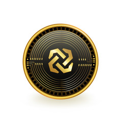 Bytom Cryptocurrency Black Coin Isolated