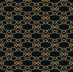 Seamless pattern. Graphic lines ornament. Floral stylish background.