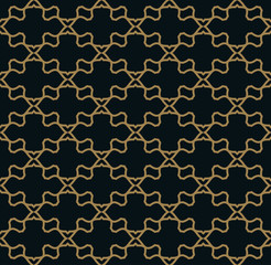 Fototapeta premium Seamless pattern. Graphic lines ornament. Floral stylish background.