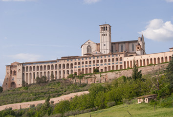 Fototapeta na wymiar Basilica of San Francesco with blue sky