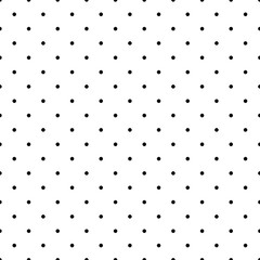 Seamless pattern. Black polka dot on the white background