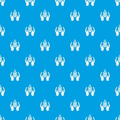 Crop protection pattern vector seamless blue
