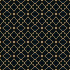 Seamless pattern. Graphic lines ornament. Floral stylish backgro