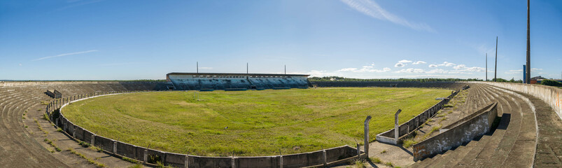 Abandoned football stadium, Cidreira Stadium, Rio Grande do Sul.