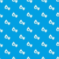 Fire protection pattern vector seamless blue