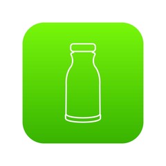 Bottle shampoo icon green vector