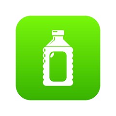 Plastic soap bottle icon green vector