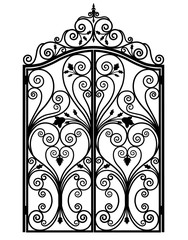 black metal gate