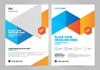 Geometry colorful Brochure Layout template, cover design background, annual reports. Can be adapt to Brochure, Annual Report, Magazine, Poster, Flyer, Banner.