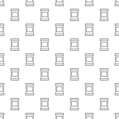 Food snack pillow bag pattern vector seamless