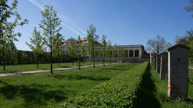 Garden next to the Milotice Castle