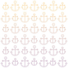 background of anchors pattern, vector illustration