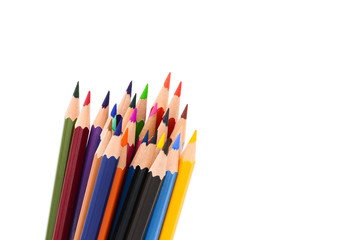 color pencils isolated on white background
