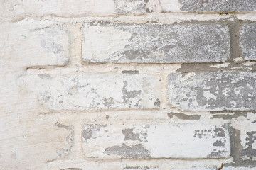 old weathered white painted wall background