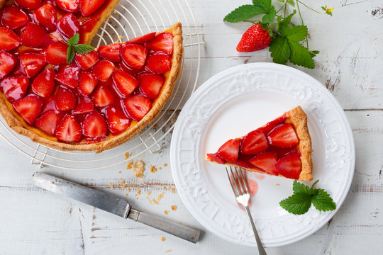 Home made delicious strawberry tart