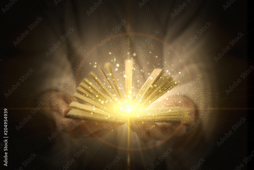 Wall mural magic from the book. magic, stellar particles, magic dust