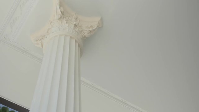 Low angle, column of mansion
