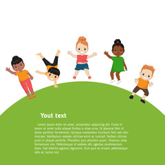 Collection of happy children