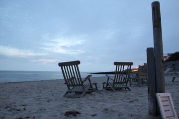 Beach Chairs at sunrise