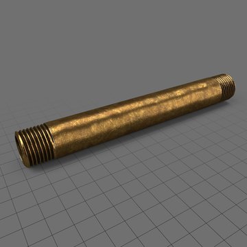 Straight brass pipe (15cm)