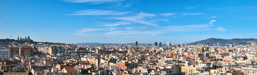 Fototapeta premium Panorama of Barcelona, Spain