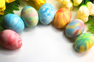 chicken eggs. home-made watercolor.