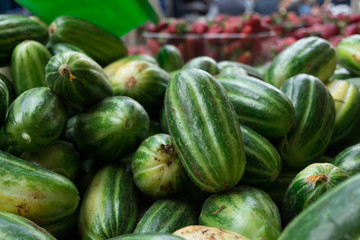 Close Up of Italian Vegetables Called Pagnottelle at the Marketplace