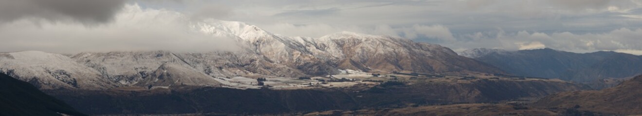 Huge Panorama of the Crown Ranges, New Zealand