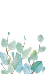 watercolor illustration of twigs