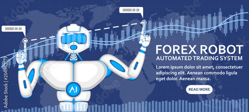 Forex Robot Concept With Ai Android Sto!   ckfotos Und Lizenzfreie - 