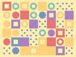Colored abstract geometric flat pattern background