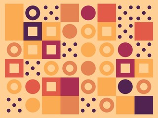 Colored abstract geometric flat pattern background