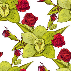 vector seamless flower pattern for cards, textiles, backgrounds