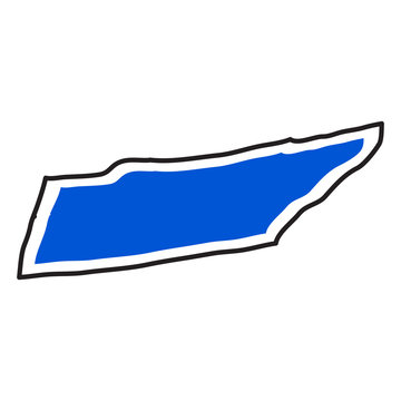 recommend clip art: Isolated map of the state of Tennessee