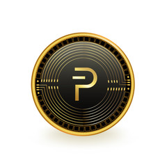 Pivx Cryptocurrency Black Coin Isolated